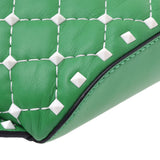 Valentino Garavani Valentino Garavani Body Bag Studs Green/White Unisex Calf Waist Bag Shindo Used Ginzo