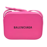 BALENCIAGA バレンシアガ エブリデイ カメラバッグ ピンク シルバー金具 レディース レザー ショルダーバッグ 未使用 銀蔵