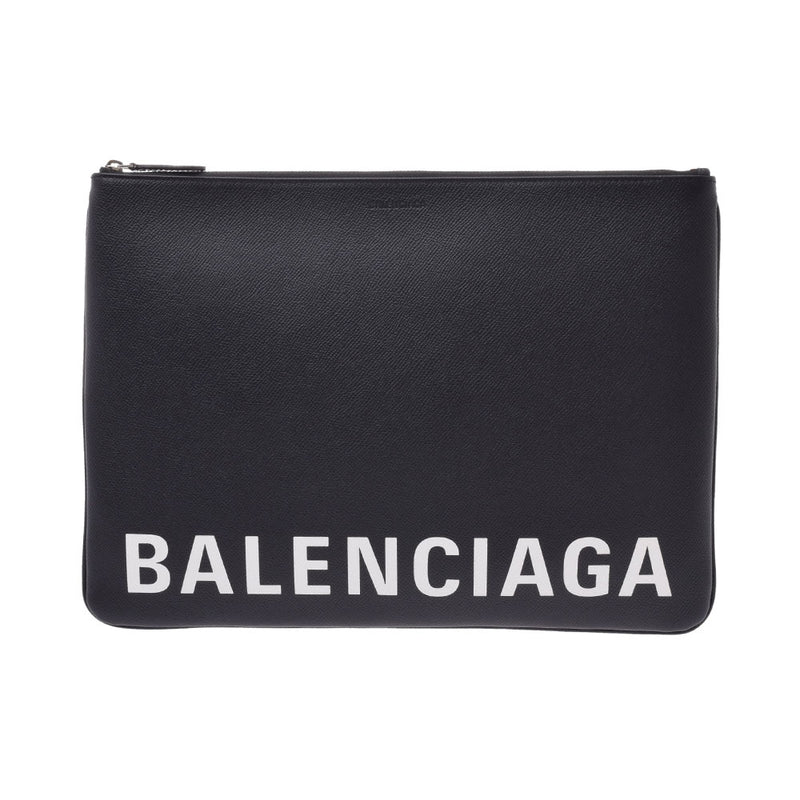 BALENCIAGA黑色579550中性皮革手拿包未使用的Ginzo