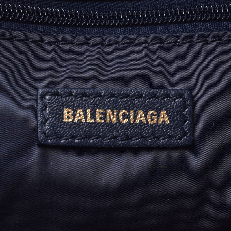 BALENCIAGA瓦伦西亚包蓝色/红色565798中性尼龙帆布背包未使用银藏