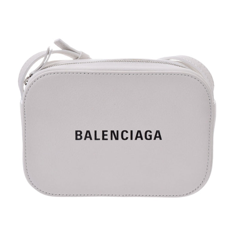 BALENCIAGA Balenciaga gables Day camera bag white silver hardware 552372 women's leather shoulder bag unused silver