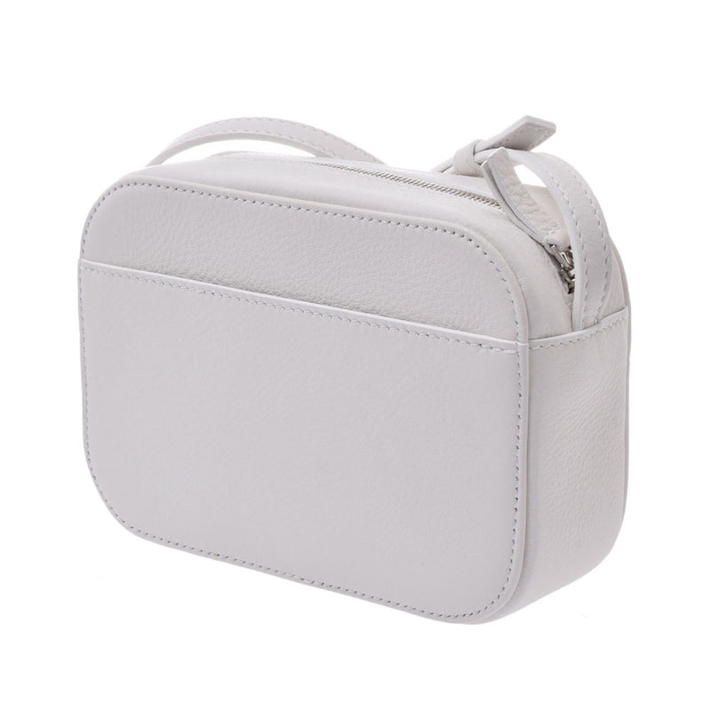 BALENCIAGA Balenciaga gables Day camera bag white silver hardware 552372 women's leather shoulder bag unused silver