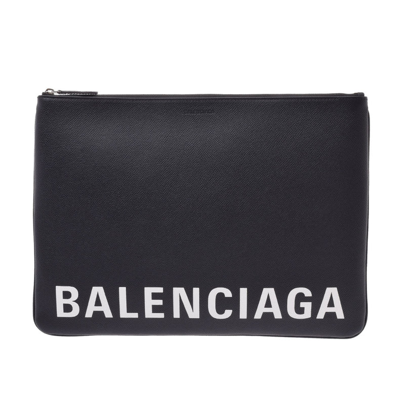 BALENCIAGA黑色579550中性皮革手拿包未使用的Ginzo
