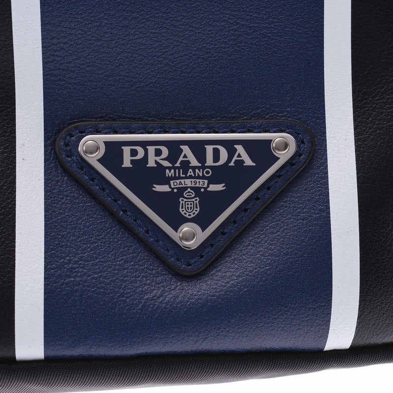 Prada Prada Black / blue 2vl132 Unisex nylon / leather body bag