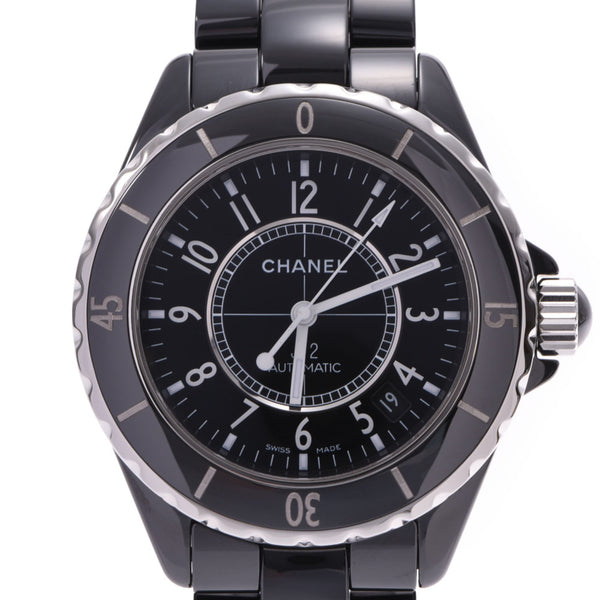 CHANEL シャネル J12 38mm H0685 メンズ 黒セラミック/SS 腕時計 自動巻き 黒文字盤 Aランク 中古 銀蔵