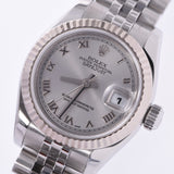 ROLEX Rolex Datejust 179174 Women's SS/WG Watch Automatic Winding Silver Dial A Rank Used Ginzo