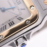 CARTIER カルティエサントスガルベ LM Boys SS/YG watch quartz ivory system clockface A rank used silver storehouse