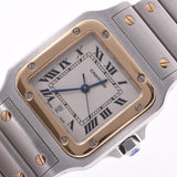 CARTIER カルティエサントスガルベ LM Boys SS/YG watch quartz ivory system clockface A rank used silver storehouse