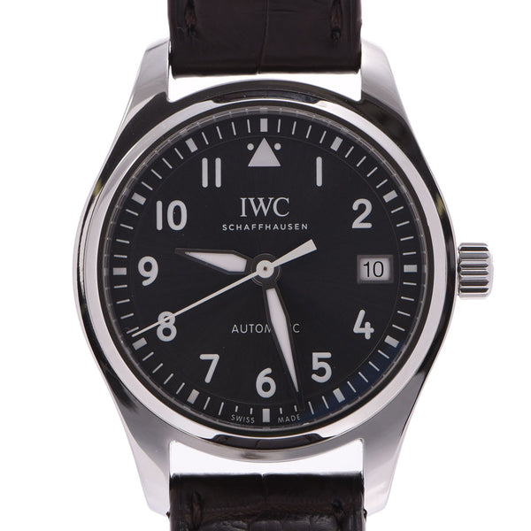 IWC SCHAFFHAUSEN Idabrussie Schaffhausen Pilot's Watch IW324001 Boys SS/Leather Watch Automatic Winding Gray Dial A Rank Used Ginzo