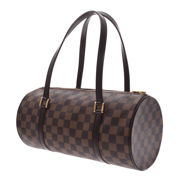 LOUIS VUITTON路易威登Damier Papillon GM棕色N51303女士Damier帆布手提包A级二手Ginzo