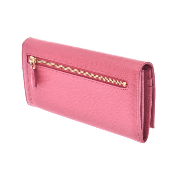 PRADA Prada Zipper Wallet Peony (Pink) 1MH132 Ladies Saffiano Wallet Unused Ginzo