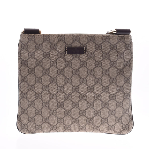 GUCCI Gucci GG Supreme Beige 201538 Ladies PVC Shoulder Bag AB Rank Used Ginzo