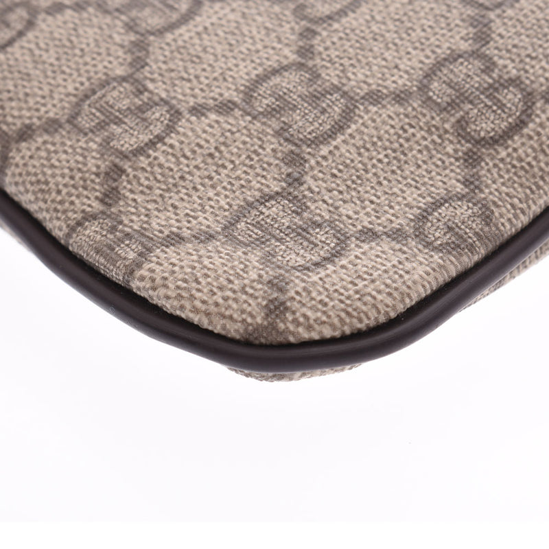 GUCCI Gucci GG Supreme Beige 201538 Ladies PVC Shoulder Bag AB Rank Used Ginzo