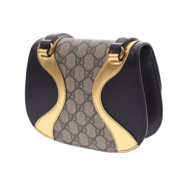 Gucci CI Shoulder Bag Black / gold 500781 Womens PVC / calf Shoulder Bag NEW