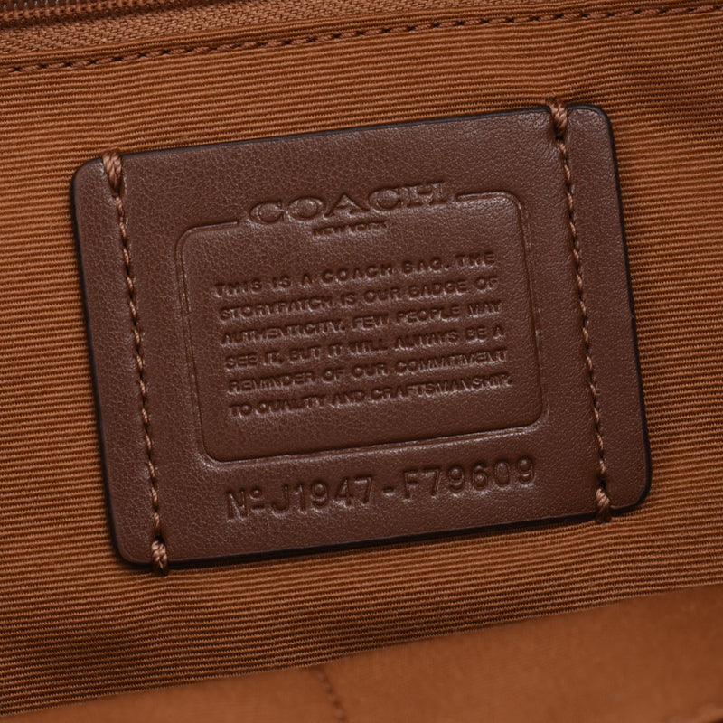 COACH蔻驰标志插座米色/象牙色F79609中性PVC /皮革手提袋未使用的Ginzo