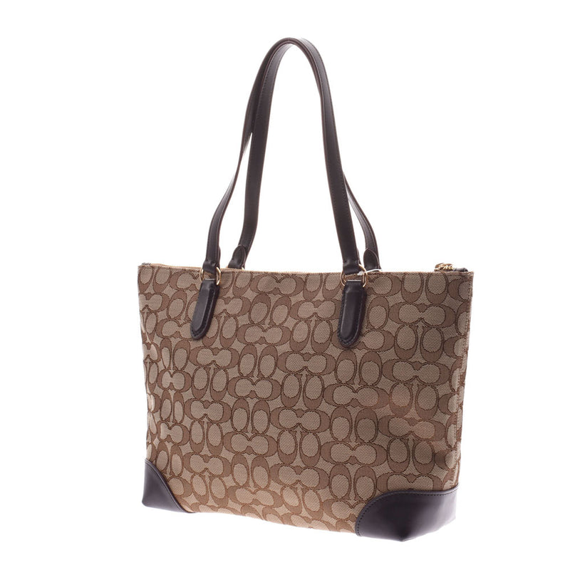 Coach signature shop tote brown