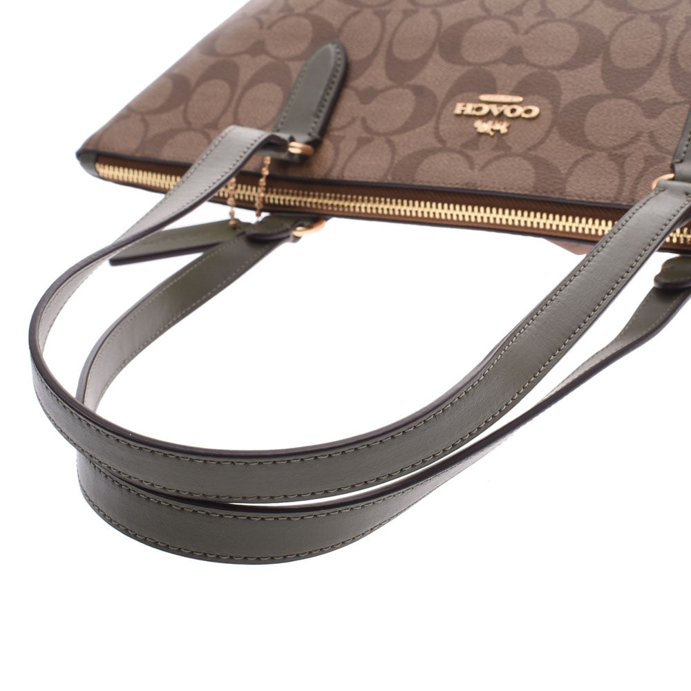 COACH トートバッグ シグネチャー カーキ F29208 コーチトートバッグ シグネチャー ベージュ/カーキ ユニセックス