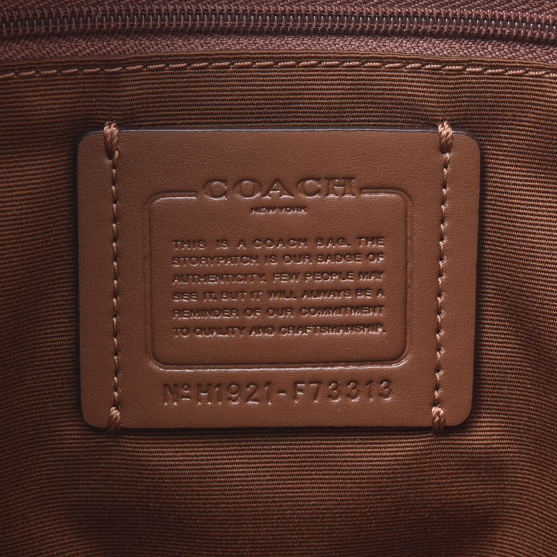 COACH教练背包标志性出口米色/棕色F73313女士帆布/小牛皮背包Daypack未使用的Ginzo