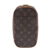 LOUIS VUITTON ルイヴィトンモノグラムポシェットガンジュブラウン M51870 unisex monogram canvas body bag B rank used silver storehouse