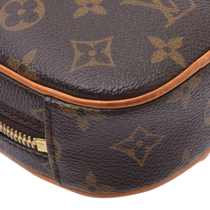 LOUIS VUITTON ルイヴィトンモノグラムポシェットガンジュブラウン M51870 unisex monogram canvas body bag B rank used silver storehouse