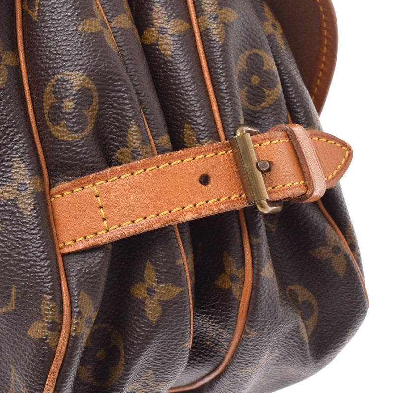 ●「LOUIS VUITTON = Louis Vuitton Monogram Somur 30 Brown M42256 = Unisex Monogram Canvas Shoulder Bag B Rank used silverware