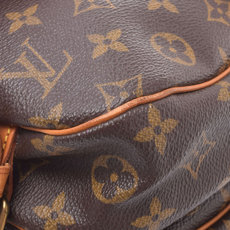 ●「LOUIS VUITTON = Louis Vuitton Monogram Somur 30 Brown M42256 = Unisex Monogram Canvas Shoulder Bag B Rank used silverware