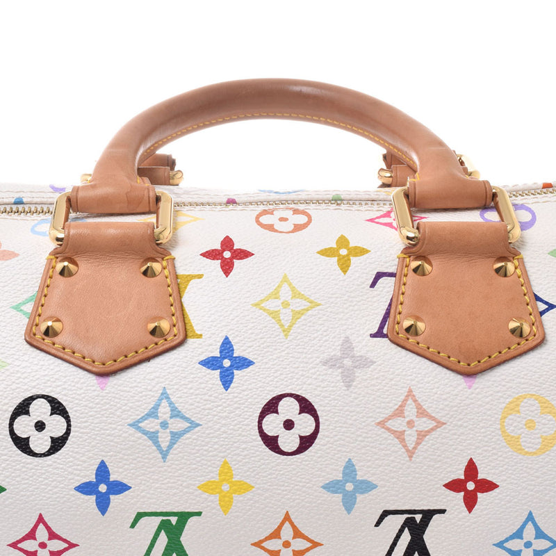 LOUIS VUITTON路易威登Multicolor Speedy 30 Bron（White）M92643女士手提包B等级二手Ginzo