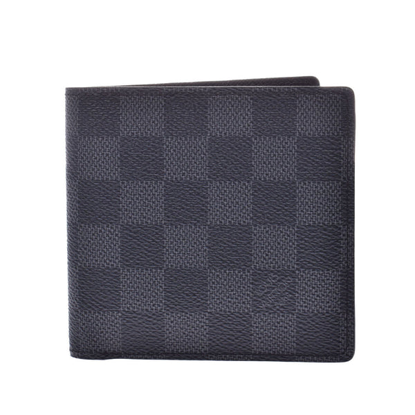 LOUIS VUITTON Louis Vuitton Damier Graphite Marco N62664 Men's Long Wallet AB Rank Used Ginzo