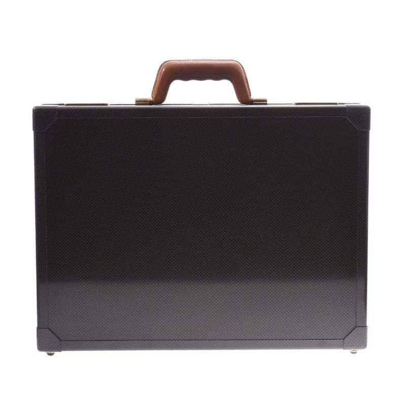 HERMES Hermes Espace 500 limited Attache case Black gold metal fittings Unisex business bag B rank used Ginzo