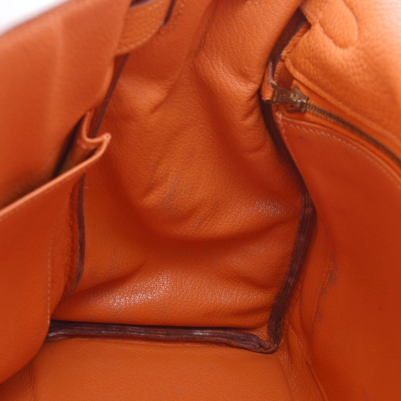 HERMES Hermes Kelly 32 Inner stitch 2WAY bag Orange G metal fittings □E stamped (around 2001) Ladies Togo handbag B rank used Ginzo