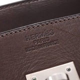 35 HERMES Hermes Birkin dark brown system / ivory system SV metal fittings □ H carved seal (about 2004) ユニセックストワルアッシュバレニアハンドバッグ C rank used silver storehouse
