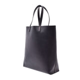 SAINT LAURENT Sun Laurent Punching Design Black Unisex Leather Tote Bag AB Rank Used Ginzo