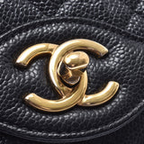 CHANEL シャネル マトラッセ チェーンショルダーバッグ 黒 ゴールド金具 レディース キャビアスキン ショルダーバッグ Aランク 中古 銀蔵