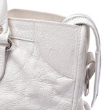 BALENCIAGA Balenciaga The City 2WAY Bag White Ladies Leather Handbag B Rank Used Ginzo