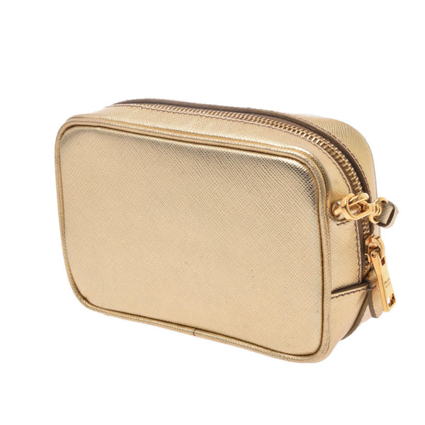 Prada Prada Mini Shoulder pochette gold gold hardware 1n1674 Womens Satin arino shoulder bag a rank Silver
