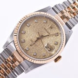 ROLEX Rolex Datejust 10P Diamond 16233G Boys YG/SS Watch Automatic winding Champagne Computer Dial A Rank Used Ginzo