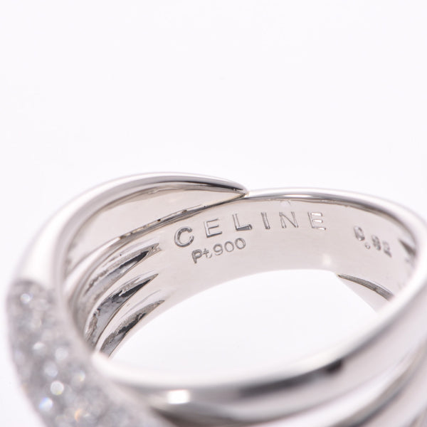 CELINE Celine Diamond 0.92ct No. 13 Ladies Pt900 Platinum Ring/Ring A Rank Used Ginzo