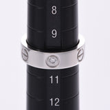 CARTIER Love Ring Half Diamond #50 10 Women's K18WG/Dialing Ring A Rank Used Ginzo