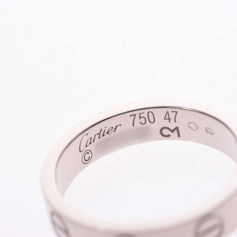 CARTIER Cartier mini Love Ring #47 No. 7 women'S K18WG ring-ring a rank used silver jewelry