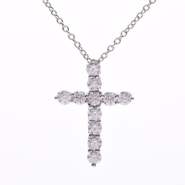 TIFFANY＆Co。蒂芙尼小号十字架项链（男女通用）Pt950铂金钻石项链