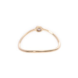 TIFFANY&Co. Tiffany Wave Single Row Ring 1P Diamond No. 10 Ladies K18YG Ring/Ring A Rank Used Ginzo