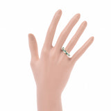 Emerald 0.96ct diamond 0.357ct 11 Lady's K18YG ring, ring A rank used silver storehouse