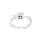 其他蓝宝石0.30ct钻石0.06ct 8号女士腕表K18WG戒指/戒指A级二手Ginzo