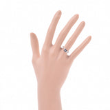 其他蓝宝石0.30ct钻石0.06ct 8号女士腕表K18WG戒指/戒指A级二手Ginzo