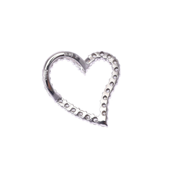 Other Heart Pendant Diamond 0.30ct Ladies K18WG Pendant Top A Rank Used Ginzo