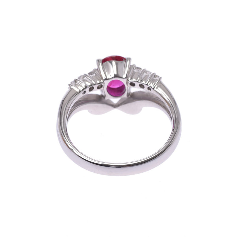 Other Ruby's 0.98ct/ Diamond 0.25ct 13. Unsex Pt900. Platinum Pt900. Platinum ring. A-Rank, used silver storehouse.