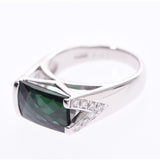 Other Green Tourmaline 4.65ct Diamond 0.22ct 12.5 Women's Pt900 Platinum Ring Ring A Rank Used Ginzo