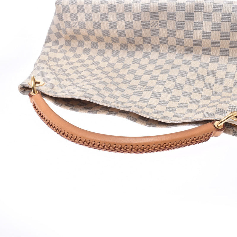 LOUIS VUITTON Louis Vuitton Damier Azure Azi MM White N41174 Ladies Damier Azure Canvas One Shoulder Bag B Rank Used Ginzo