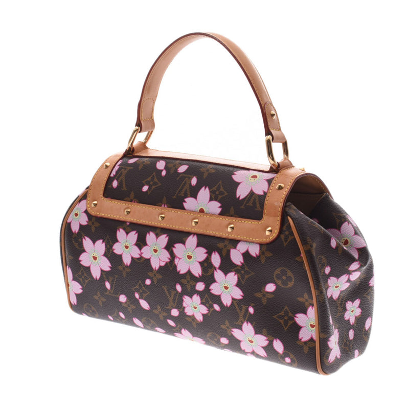 LOUIS VUITTON Louis Vuitton Monogram Cherry Blossom Sack Retro PM Brown/Pink M92012 Women's Handbag B Rank Used Ginzo