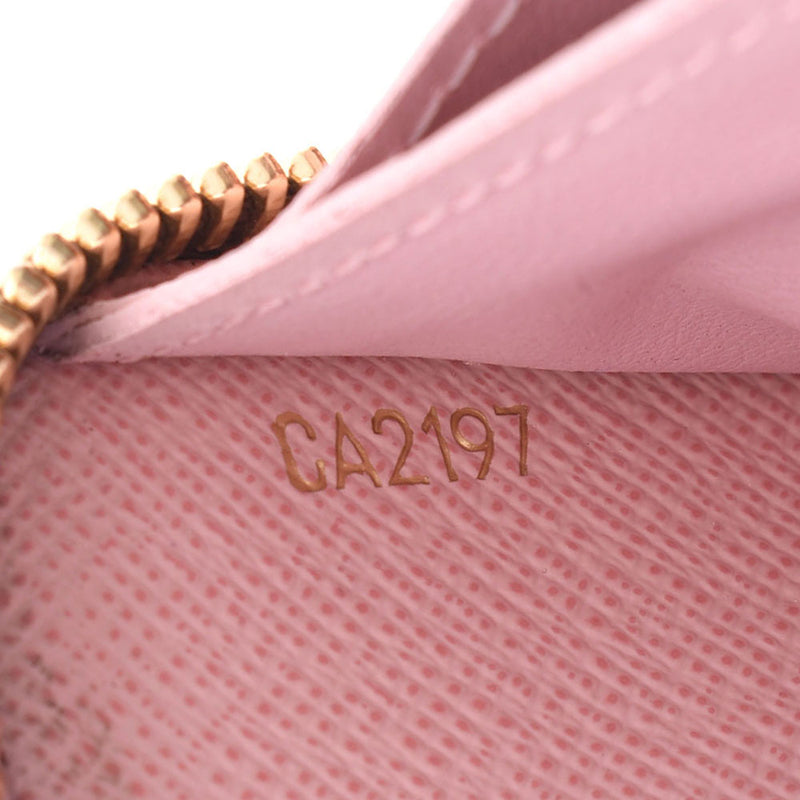 LOUIS VUITTON Louis Vuitton Monogram Portofeuil Clemence Rose Ballerine M61298 Ladies Monogram Canvas Long Wallet A Rank Used Ginzo